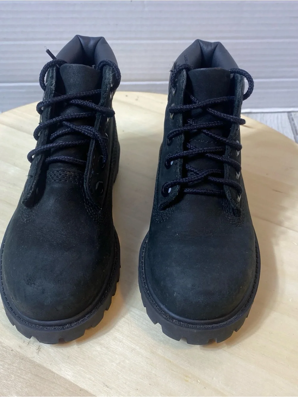Timberland Black Nubuck Leather Waterproof Boots Kids Size Toddler 8